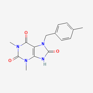 molecular formula C15H16N4O3 B2765111 8-hydroxy-1,3-dimethyl-7-(4-methylbenzyl)-3,7-dihydro-1H-purine-2,6-dione CAS No. 476480-52-1