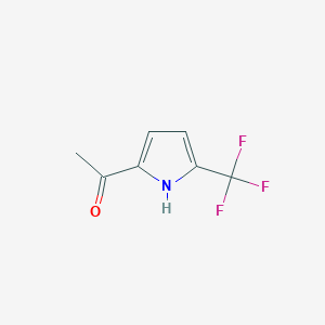 molecular formula C7H6F3NO B2765120 1-(5-(Trifluoromethyl)-1H-pyrrol-2-yl)ethan-1-one CAS No. 1346252-16-1