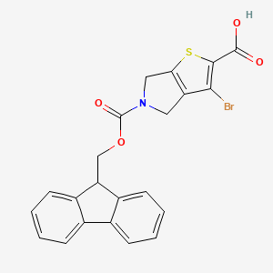 3-Bromo-5-(9H-fluoren-9-ylmethoxycarbonyl)-4,6-dihydrothieno[2,3-c]pyrrole-2-carboxylic acid