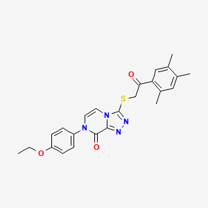 7-(4-ethoxyphenyl)-3-((2-oxo-2-(2,4,5-trimethylphenyl)ethyl)thio)-[1,2,4]triazolo[4,3-a]pyrazin-8(7H)-one