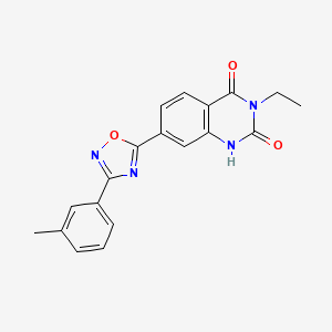 3-ethyl-7-(3-(m-tolyl)-1,2,4-oxadiazol-5-yl)quinazoline-2,4(1H,3H)-dione