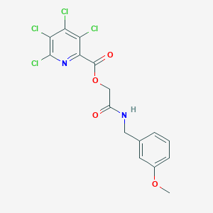 molecular formula C16H12Cl4N2O4 B2765129 3,4,5,6-Tetrachloropicolinic acid [2-keto-2-(m-anisylamino)ethyl] ester CAS No. 878620-76-9