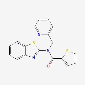 molecular formula C18H13N3OS2 B2765131 N-(苯并[d]噻唑-2-基)-N-(吡啶-2-基甲基)噻吩-2-甲酰胺 CAS No. 898350-97-5