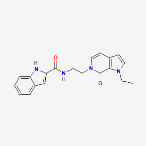 molecular formula C20H20N4O2 B2765134 N-(2-(1-乙基-7-氧代-1H-吡咯并[2,3-c]吡啶-6(7H)-基)乙基)-1H-吲哚-2-甲酰胺 CAS No. 2034422-47-2