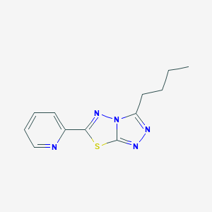 molecular formula C12H13N5S B276514 3-Butyl-6-(2-pyridinyl)[1,2,4]triazolo[3,4-b][1,3,4]thiadiazole 
