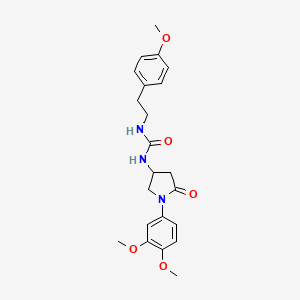 1-(1-(3,4-Dimethoxyphenyl)-5-oxopyrrolidin-3-yl)-3-(4-methoxyphenethyl)urea