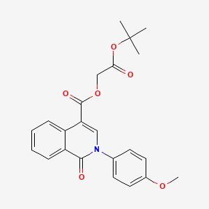 molecular formula C23H23NO6 B2765148 4'-[(benzylamino)sulfonyl]-N-(4-chlorobenzyl)biphenyl-4-carboxamide CAS No. 1030096-05-9