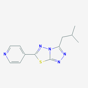 molecular formula C12H13N5S B276515 3-Isobutyl-6-(4-pyridinyl)[1,2,4]triazolo[3,4-b][1,3,4]thiadiazole 