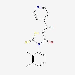 molecular formula C17H14N2OS2 B2765160 (Z)-3-(2,3-dimethylphenyl)-5-(pyridin-4-ylmethylene)-2-thioxothiazolidin-4-one CAS No. 499211-35-7