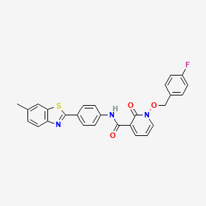 1-((4-fluorobenzyl)oxy)-N-(4-(6-methylbenzo[d]thiazol-2-yl)phenyl)-2-oxo-1,2-dihydropyridine-3-carboxamide