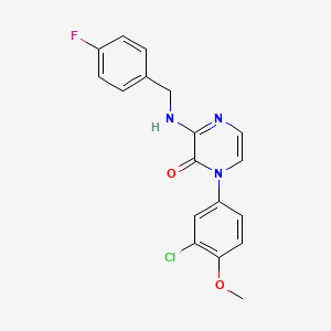 1-(3-chloro-4-methoxyphenyl)-3-[(4-fluorobenzyl)amino]pyrazin-2(1H)-one
