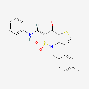 (Z)-1-(4-methylbenzyl)-3-((phenylamino)methylene)-1H-thieno[3,2-c][1,2]thiazin-4(3H)-one 2,2-dioxide