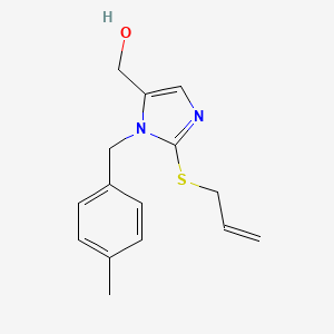 molecular formula C15H18N2OS B2765167 (2-(allylthio)-1-(4-methylbenzyl)-1H-imidazol-5-yl)methanol CAS No. 899999-59-8