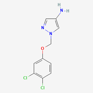 molecular formula C10H9Cl2N3O B2765171 1-[(3,4-二氯苯氧基)甲基]-1H-吡唑-4-胺 CAS No. 1006315-93-0