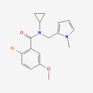 2-bromo-N-cyclopropyl-5-methoxy-N-((1-methyl-1H-pyrrol-2-yl)methyl)benzamide