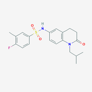 molecular formula C20H23FN2O3S B2765176 4-fluoro-N~1~-(1-isobutyl-2-oxo-1,2,3,4-tetrahydro-6-quinolinyl)-3-methyl-1-benzenesulfonamide CAS No. 942003-20-5