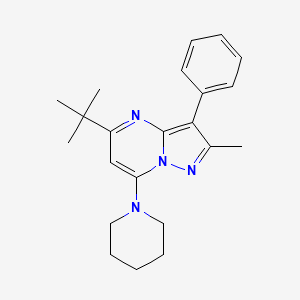 5-Tert-butyl-2-methyl-3-phenyl-7-piperidin-1-ylpyrazolo[1,5-a]pyrimidine