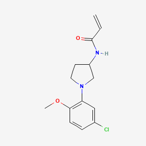 molecular formula C14H17ClN2O2 B2765190 N-[1-(5-Chloro-2-methoxyphenyl)pyrrolidin-3-yl]prop-2-enamide CAS No. 2411243-99-5