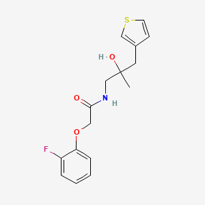 molecular formula C16H18FNO3S B2765193 2-(2-fluorophenoxy)-N-{2-hydroxy-2-[(thiophen-3-yl)methyl]propyl}acetamide CAS No. 2097893-69-9