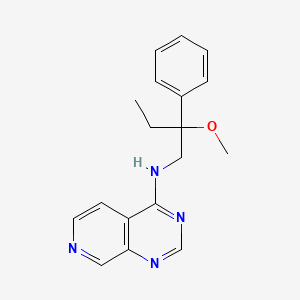 molecular formula C18H20N4O B2765198 N-(2-Methoxy-2-phenylbutyl)pyrido[3,4-d]pyrimidin-4-amine CAS No. 2380070-04-0