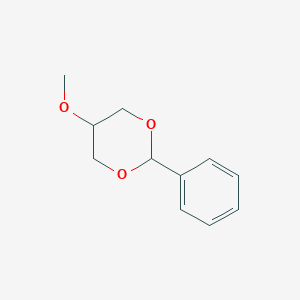 molecular formula C11H14O3 B027652 5-Methoxy-2-phenyl-1,3-dioxane CAS No. 104216-84-4