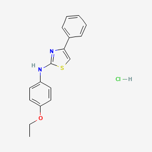 molecular formula C17H17ClN2OS B2765214 (4-Ethoxyphenyl)(4-phenyl(2,5-thiazolyl))amine hydrochloride CAS No. 19353-49-2
