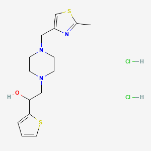 2-(4-((2-Methylthiazol-4-yl)methyl)piperazin-1-yl)-1-(thiophen-2-yl)ethanol dihydrochloride