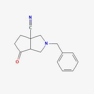 2-Benzyl-6-oxo-3,4,5,6a-tetrahydro-1H-cyclopenta[c]pyrrole-3a-carbonitrile