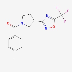 p-Tolyl(3-(5-(trifluoromethyl)-1,2,4-oxadiazol-3-yl)pyrrolidin-1-yl)methanone