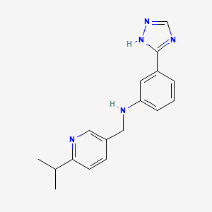 N-[(6-Propan-2-ylpyridin-3-yl)methyl]-3-(1H-1,2,4-triazol-5-yl)aniline
