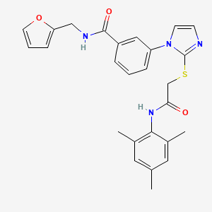 N-(2-furylmethyl)-3-(2-{[2-(mesitylamino)-2-oxoethyl]thio}-1H-imidazol-1-yl)benzamide