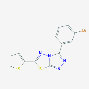 molecular formula C13H7BrN4S2 B276525 3-(3-Bromophenyl)-6-(2-thienyl)[1,2,4]triazolo[3,4-b][1,3,4]thiadiazole 