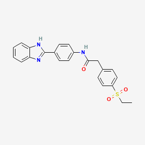 molecular formula C23H21N3O3S B2765275 N-(4-(1H-benzo[d]imidazol-2-yl)phenyl)-2-(4-(ethylsulfonyl)phenyl)acetamide CAS No. 941992-51-4