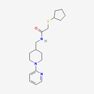 2-(cyclopentylthio)-N-((1-(pyridin-2-yl)piperidin-4-yl)methyl)acetamide