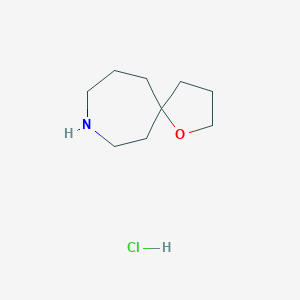 molecular formula C9H18ClNO B2765283 1-氧杂-9-氮杂螺[4.6]十一烷；盐酸盐 CAS No. 2253640-71-8