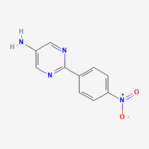 molecular formula C10H8N4O2 B2765287 5-Amino-2-(4-nitrophenyl)pyrimidine CAS No. 131548-43-1
