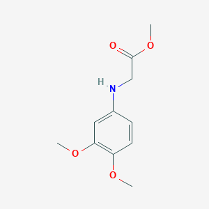 molecular formula C11H15NO4 B2765288 Methyl 2-((3,4-dimethoxyphenyl)amino)acetate CAS No. 126132-92-1