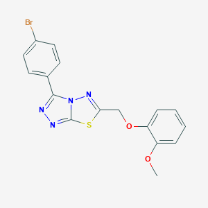 3-(4-Bromophenyl)-6-[(2-methoxyphenoxy)methyl][1,2,4]triazolo[3,4-b][1,3,4]thiadiazole