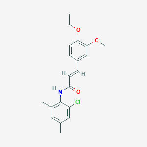 molecular formula C20H22ClNO3 B2765290 (E)-N-(2-氯-4,6-二甲基苯基)-3-(4-乙氧-3-甲氧基苯基)丙烯酰胺 CAS No. 466649-05-8