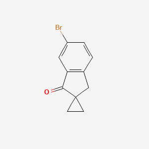 molecular formula C11H9BrO B2765292 6'-Bromospiro[cyclopropane-1,2'-inden]-1'(3'H)-one CAS No. 1368407-41-3