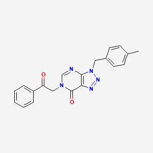 3-[(4-Methylphenyl)methyl]-6-phenacyltriazolo[4,5-d]pyrimidin-7-one