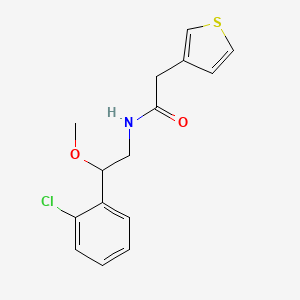 molecular formula C15H16ClNO2S B2765306 N-(2-(2-chlorophenyl)-2-methoxyethyl)-2-(thiophen-3-yl)acetamide CAS No. 1798544-29-2