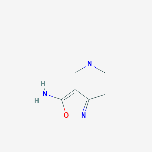 molecular formula C7H13N3O B2765309 4-[(Dimethylamino)methyl]-3-methyl-1,2-oxazol-5-amine CAS No. 1869087-15-9