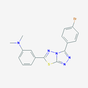 3-[3-(4-bromophenyl)[1,2,4]triazolo[3,4-b][1,3,4]thiadiazol-6-yl]-N,N-dimethylaniline