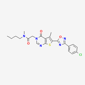 N-butyl-2-(6-(3-(4-chlorophenyl)-1,2,4-oxadiazol-5-yl)-5-methyl-4-oxothieno[2,3-d]pyrimidin-3(4H)-yl)-N-methylacetamide