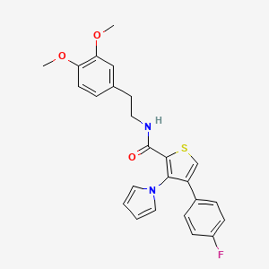 N-[2-(3,4-dimethoxyphenyl)ethyl]-4-(4-fluorophenyl)-3-(1H-pyrrol-1-yl)thiophene-2-carboxamide