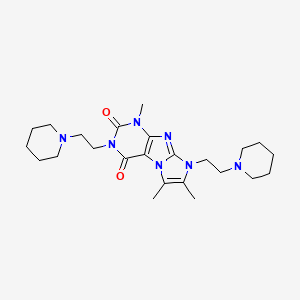 3,8-Bis(2-piperidylethyl)-1,6,7-trimethyl-1,3,5-trihydro-4-imidazolino[1,2-h]p urine-2,4-dione