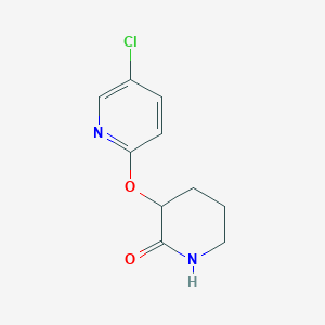 molecular formula C10H11ClN2O2 B2765335 3-[(5-Chloropyridin-2-yl)oxy]piperidin-2-one CAS No. 2197828-60-5