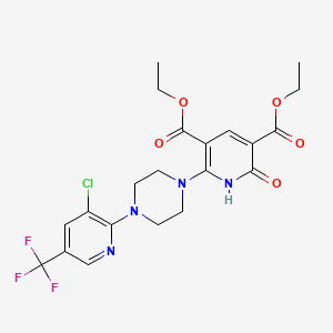 Diethyl 6-{4-[3-chloro-5-(trifluoromethyl)-2-pyridinyl]piperazino}-2-oxo-1,2-dihydro-3,5-pyridinedicarboxylate