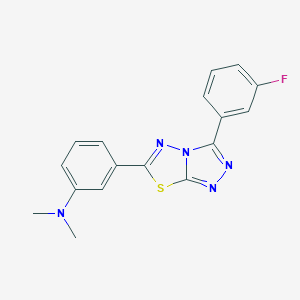 molecular formula C17H14FN5S B276534 3-[3-(3-fluorophenyl)[1,2,4]triazolo[3,4-b][1,3,4]thiadiazol-6-yl]-N,N-dimethylaniline 
